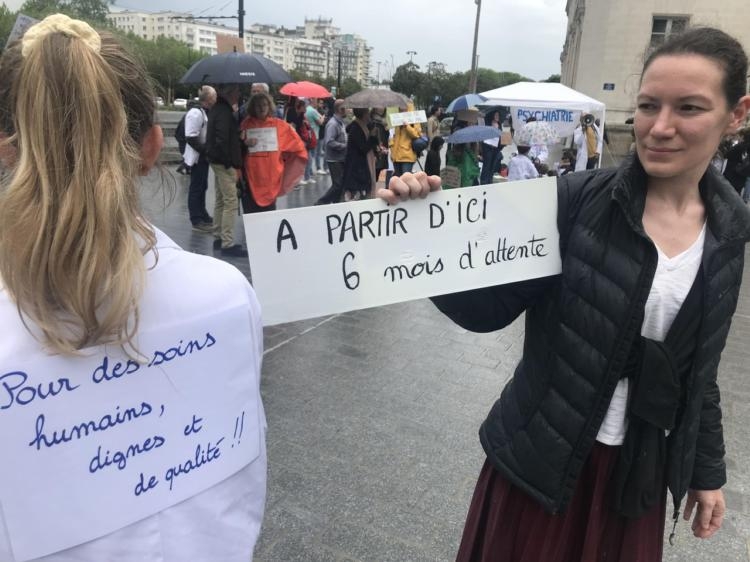 À Nantes, une nouvelle action pour demander plus de moyens en psychiatrie